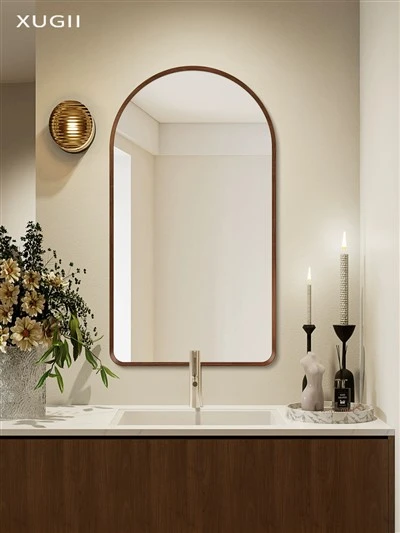 Wood Frame Bathroom Mirror