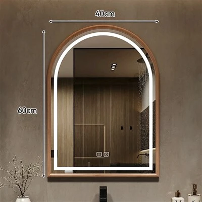 Wood Frame LED Bathroom Mirror